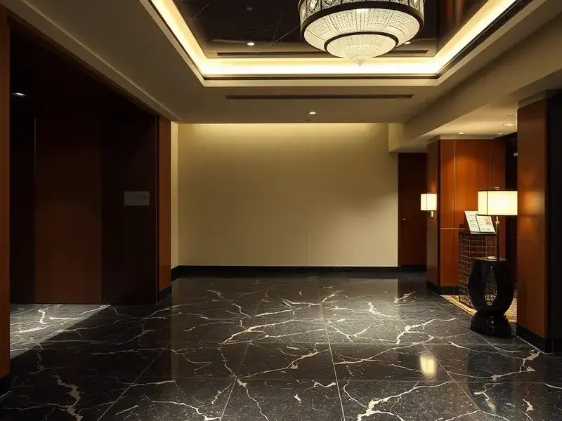 福岡・ホテルロビー LVT施工事例